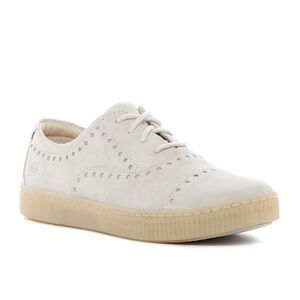 Born Cymbal Sneaker LIGHT‎ GREY Lace Up Topstitching Shoes Womens Size 10M